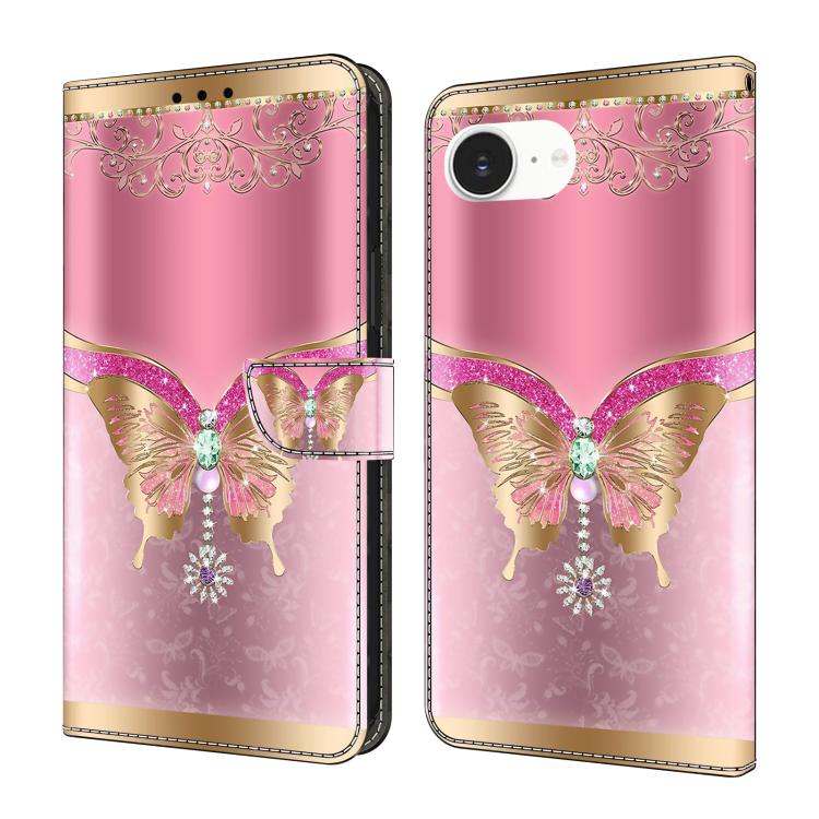 Custodia portafoglio in ecopelle effetto cristallo per iPhone 17e