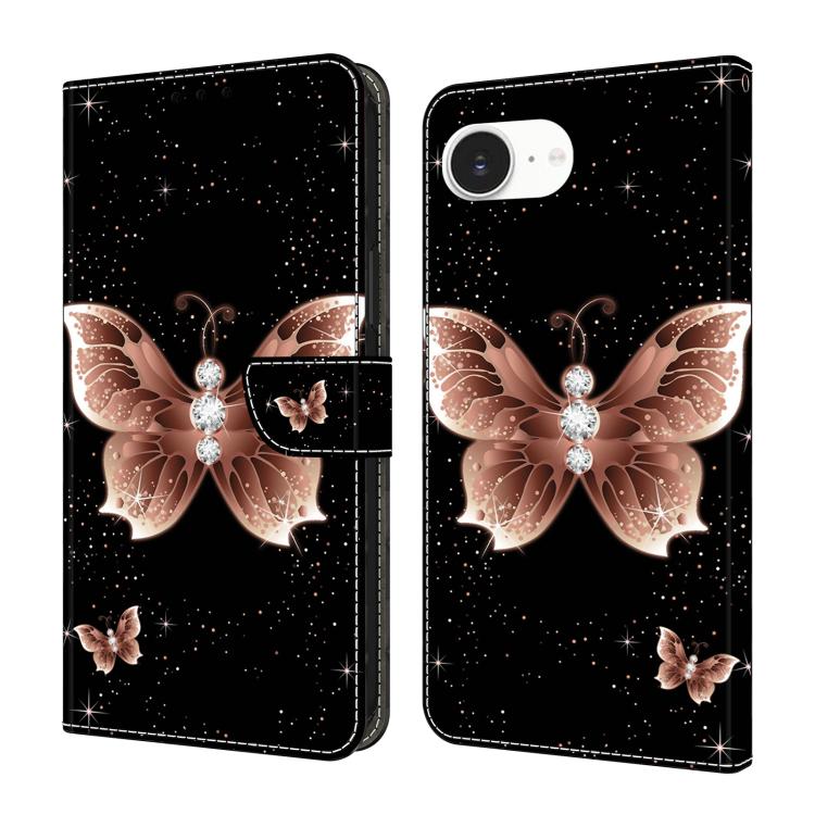Custodia portafoglio in ecopelle effetto cristallo per iPhone 17e