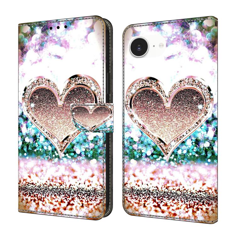 Custodia portafoglio in ecopelle effetto cristallo per iPhone 17e