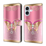 Custodia portafoglio in ecopelle effetto cristallo per iPhone 16