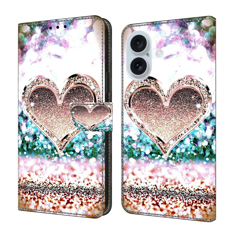 Custodia portafoglio in ecopelle effetto cristallo per iPhone 16