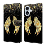 Custodia portafoglio in ecopelle effetto cristallo per iPhone 16