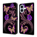 Custodia portafoglio in ecopelle effetto cristallo per iPhone 16