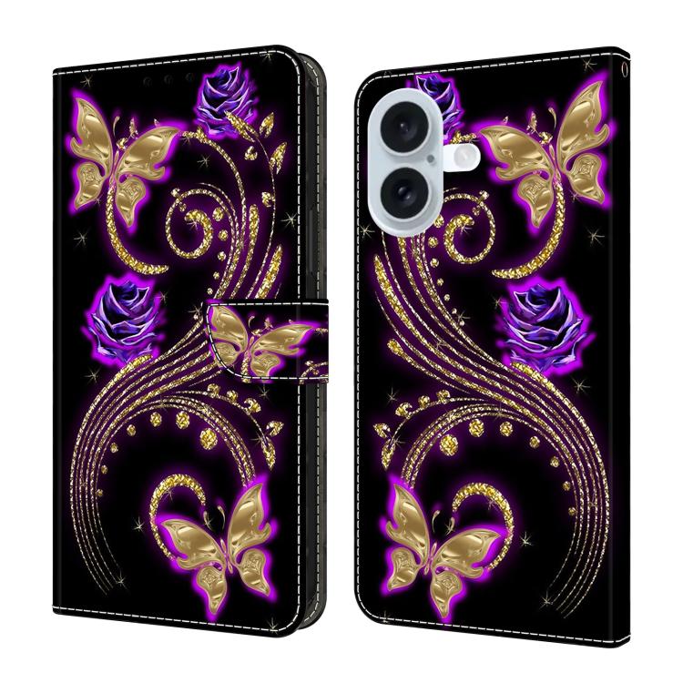 Custodia portafoglio in ecopelle effetto cristallo per iPhone 16
