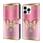 Custodia portafoglio in ecopelle effetto cristallo per iPhone 15