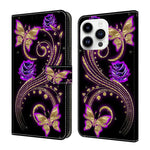 Custodia portafoglio in ecopelle effetto cristallo per iPhone 15