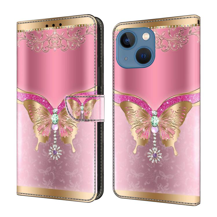 Custodia portafoglio in ecopelle effetto cristallo per iPhone 14
