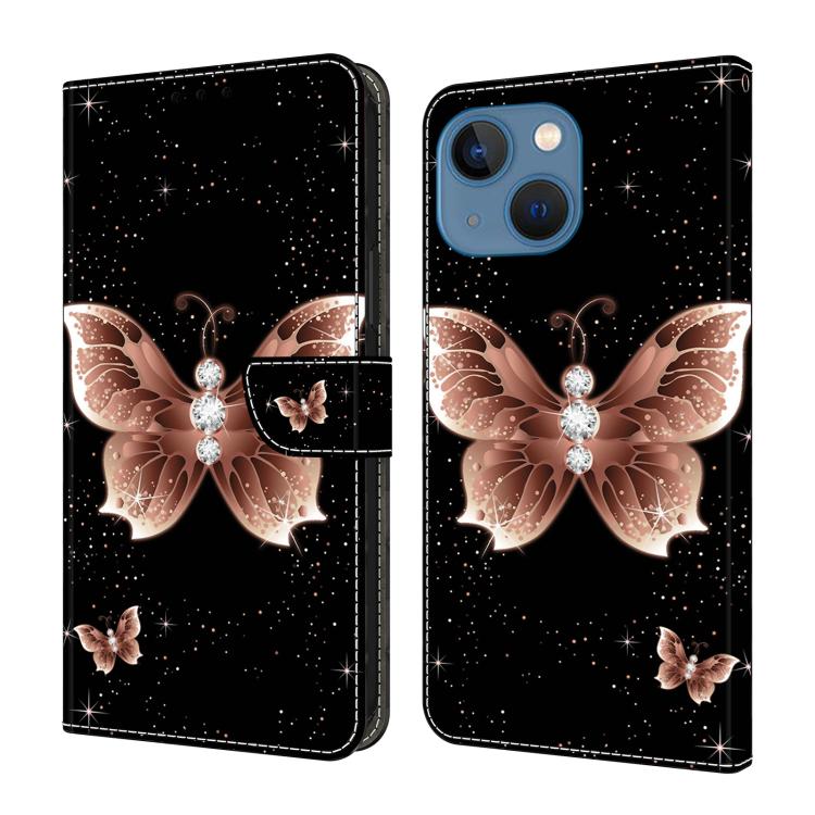 Custodia portafoglio in ecopelle effetto cristallo per iPhone 14