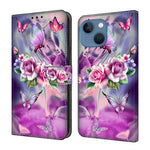 Custodia portafoglio in ecopelle effetto cristallo per iPhone 14