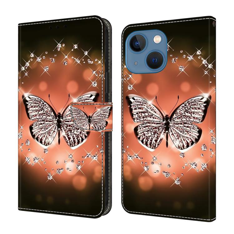 Custodia portafoglio in ecopelle effetto cristallo per iPhone 14