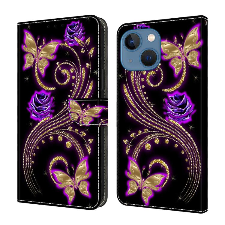 Custodia portafoglio in ecopelle effetto cristallo per iPhone 14