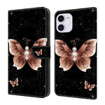 Custodia portafoglio in ecopelle effetto cristallo per iPhone 11