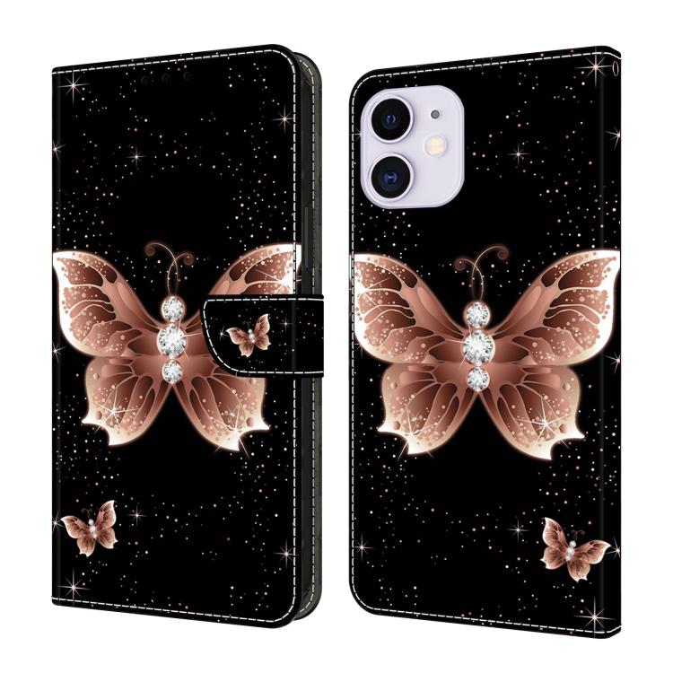 Custodia portafoglio in ecopelle effetto cristallo per iPhone 11