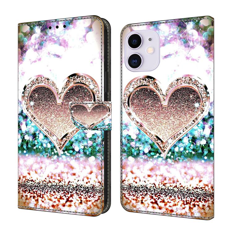 Custodia portafoglio in ecopelle effetto cristallo per iPhone 11