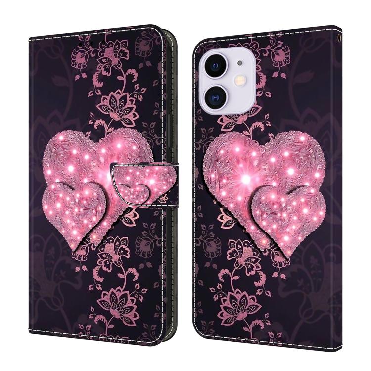 Custodia portafoglio in ecopelle effetto cristallo per iPhone 11