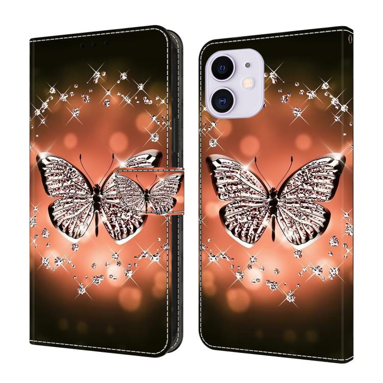 Custodia portafoglio in ecopelle effetto cristallo per iPhone 11