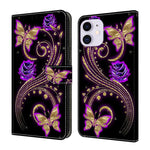 Custodia portafoglio in ecopelle effetto cristallo per iPhone 11
