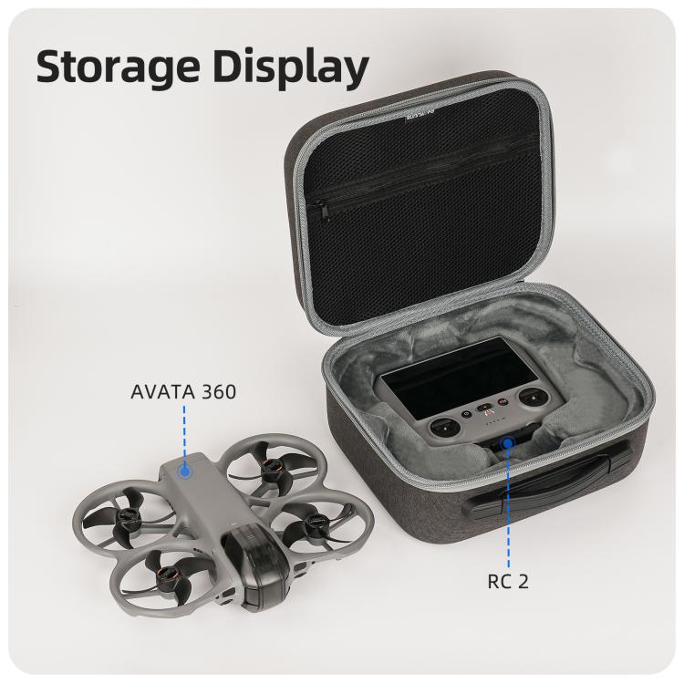 Borsa rigida da viaggio Sunnylife per DJI Avata 360., Easy Carrying Combo Bag, 5-Batteries Combo Bag, 6-Batteries Combo Bag