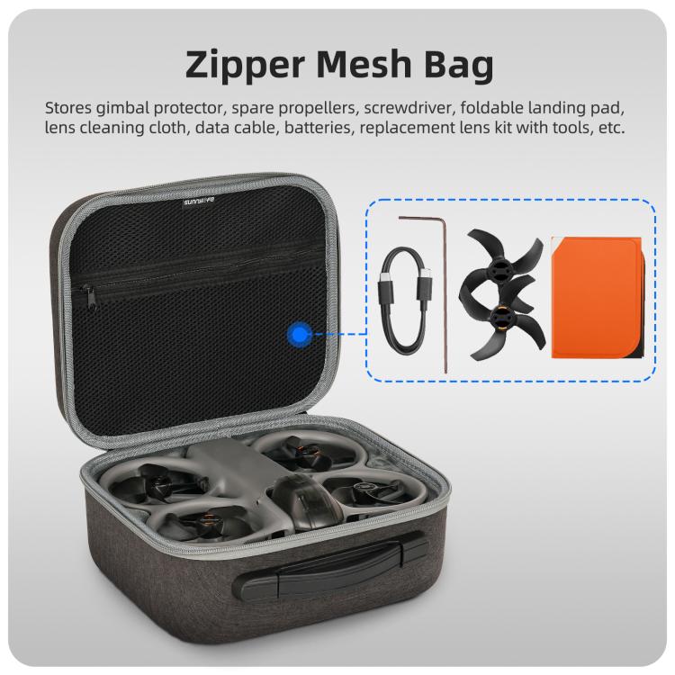 Borsa rigida da viaggio Sunnylife per DJI Avata 360., Easy Carrying Combo Bag, 5-Batteries Combo Bag, 6-Batteries Combo Bag