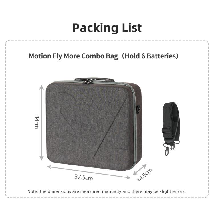 Borsa rigida da viaggio Sunnylife per DJI Avata 360., Easy Carrying Combo Bag, 5-Batteries Combo Bag, 6-Batteries Combo Bag