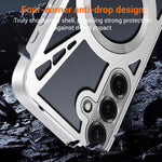 Custodia per telefono MagSafe in metallo cavo con sistema di raffreddamento in silicone., For Samsung Galaxy S26+ 5G, For Samsung Galaxy S26 Ultra 5G, For Samsung Galaxy S26 5G