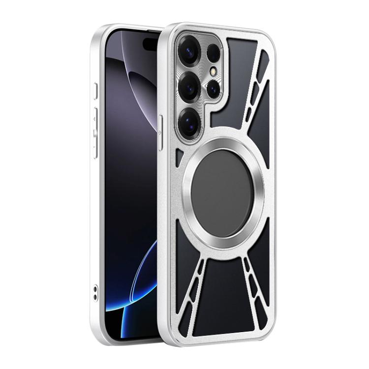 Custodia per telefono MagSafe in metallo cavo con sistema di raffreddamento in silicone., For Samsung Galaxy S26+ 5G, For Samsung Galaxy S26 Ultra 5G, For Samsung Galaxy S26 5G