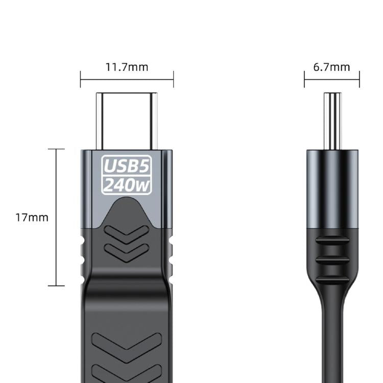 Cavo USB-C 240W 80Gbps Thunderbolt 5 16K 15cm