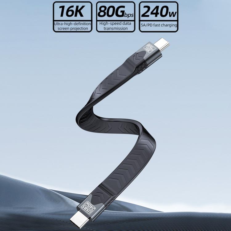 Cavo USB-C 240W 80Gbps Thunderbolt 5 16K 15cm