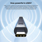 Cavo USB-C 240W 80Gbps Thunderbolt 5 16K 15cm