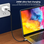 USB5 240W 16K 80Gbps Type-C to Type-C Thunderbolt 4 Full-function Data Cable