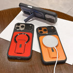 Cover antiurto con copriobiettivo e supporto per iPhone