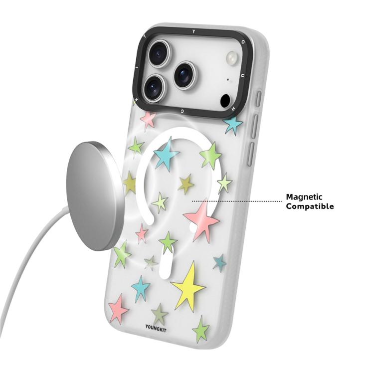 Custodia per telefono magnetica in TPU IMD della serie Sweetheart di YOUNGKIT, For iPhone 17 Pro Max, For iPhone 17 Pro