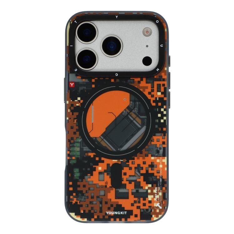 Custodia ibrida magnetica in TPU e PC della serie YOUNGKIT Camouflage Sack2.0 per telefono., For iPhone 17 Pro Max, For iPhone 17 Pro