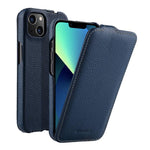 melkco Custodia per telefono in vera pelle con motivo litchi, apertura verticale magnetica, For iPhone 14 Pro Max, For iPhone 13 Pro Max, For iPhone 13 Pro, For iPhone 13