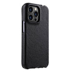 melkco Custodia per telefono in vera pelle con motivo litchi, apertura verticale magnetica, For iPhone 14 Pro Max, For iPhone 13 Pro Max, For iPhone 13 Pro, For iPhone 13