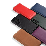 melkco Custodia per telefono in vera pelle con motivo litchi, apertura verticale magnetica, For Samsung Galaxy S25 5G, For Samsung Galaxy S25+ 5G, For Samsung Galaxy S25 Ultra 5G, For Samsung Galaxy S24 Ultra 5G