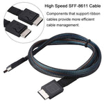 WG172 Oculink SFF-8611 to SFF-8611 PCIE4.0 MINISAS Cable, 0.5m, 1m