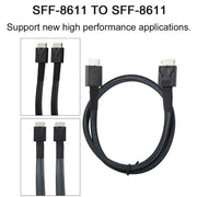 WG172 Oculink SFF-8611 to SFF-8611 PCIE4.0 MINISAS Cable, 0.5m, 1m