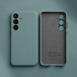 Custodia per telefono melkco in vera pelle con texture litchi e cornice metallica per l'obiettivo., For Samsung Galaxy S24 Ultra 5G, For Samsung Galaxy S24+ 5G, For Samsung Galaxy S24 5G