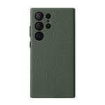 Custodia per telefono melkco in vera pelle con texture litchi e cornice metallica per l'obiettivo., For Samsung Galaxy S24 Ultra 5G, For Samsung Galaxy S24+ 5G, For Samsung Galaxy S24 5G