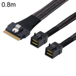 WG173 SFF-86548X to 2 x SFF-86434X High-speed SlimSAS Connection Cable, 0.5m, 0.8m
