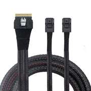 WG173 SFF-86548X to 2 x SFF-86434X High-speed SlimSAS Connection Cable, 0.5m, 0.8m