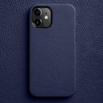 Custodia per telefono melkco in vera pelle con texture litchi e cornice metallica per l'obiettivo., For iPhone 13, For iPhone 12, For iPhone 12 Pro Max, For iPhone 12 Pro