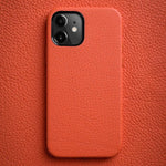 Custodia per telefono melkco in vera pelle con texture litchi e cornice metallica per l'obiettivo., For iPhone 13, For iPhone 12, For iPhone 12 Pro Max, For iPhone 12 Pro