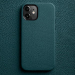 Custodia per telefono melkco in vera pelle con texture litchi e cornice metallica per l'obiettivo., For iPhone 13, For iPhone 12, For iPhone 12 Pro Max, For iPhone 12 Pro