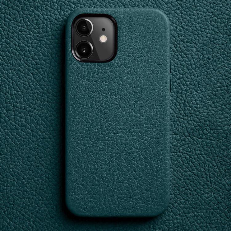 Custodia per telefono melkco in vera pelle con texture litchi e cornice metallica per l'obiettivo., For iPhone 13, For iPhone 12, For iPhone 12 Pro Max, For iPhone 12 Pro