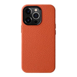Custodia per telefono melkco in vera pelle con texture litchi e cornice metallica per l'obiettivo., For iPhone 14 Pro, For iPhone 14 Pro Max, For iPhone 13 Pro Max, For iPhone 13 Pro