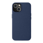Custodia per telefono melkco in vera pelle con texture litchi e cornice metallica per l'obiettivo., For iPhone 15 Pro Max, For iPhone 15 Pro, For iPhone 15, For iPhone 14