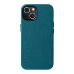 Custodia per telefono melkco in vera pelle con texture litchi e cornice metallica per l'obiettivo., For iPhone 15 Pro Max, For iPhone 15 Pro, For iPhone 15, For iPhone 14