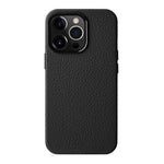 Custodia per telefono melkco in vera pelle con texture litchi e cornice metallica per l'obiettivo., For iPhone 14 Pro, For iPhone 14 Pro Max, For iPhone 13 Pro Max, For iPhone 13 Pro